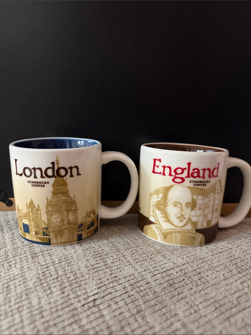 STARBUCKS set of 2 London and England 3oz. Espresso Mugs